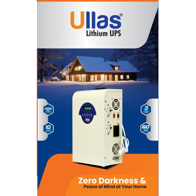 Ullas Lithium UPS UL1250 (1.25KW) / 1000 Watts / 1152wh